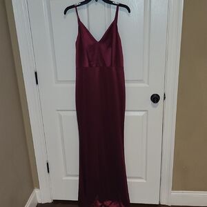 Elegant Burgundy Evening Gown